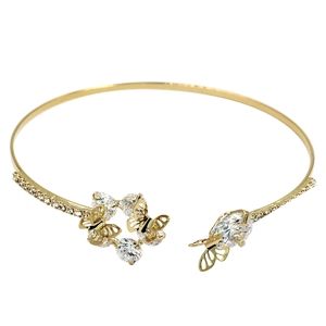 Fashion crystal butterfly golden bracelet